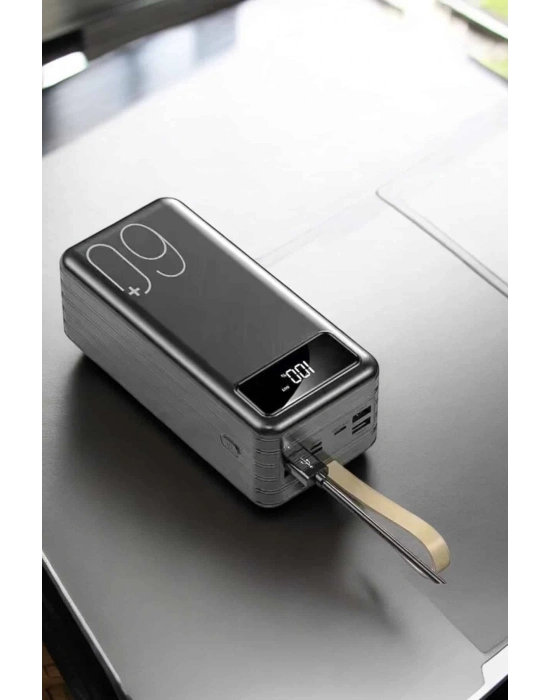 ® Powerbank 60.000 MAH Dijital Göstergeli 4 Portlu Taşınabilir