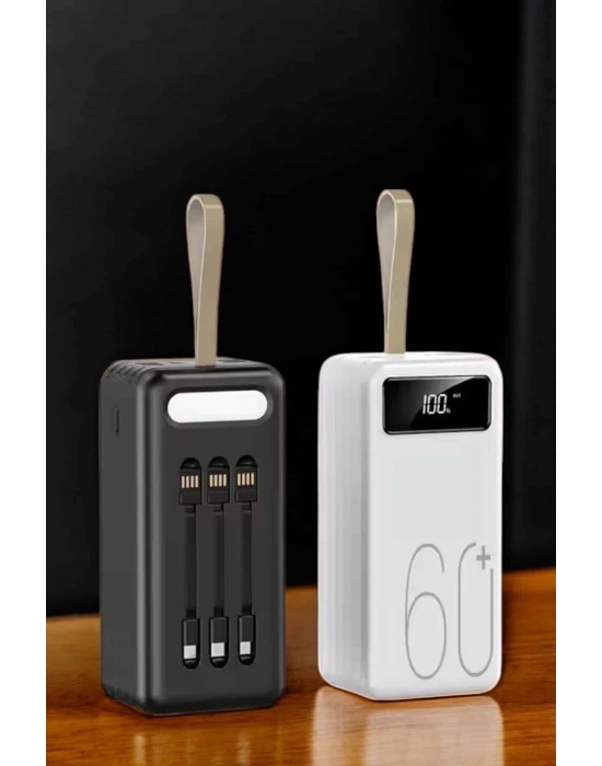 ® Powerbank 60.000 MAH Dijital Göstergeli 4 Portlu Taşınabilir