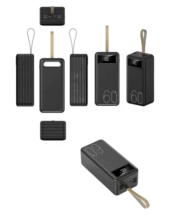 ® Powerbank Yüksek Kapasiteli 60.000 Mah Hızlı Şarj Şarj Özellikli Batarya