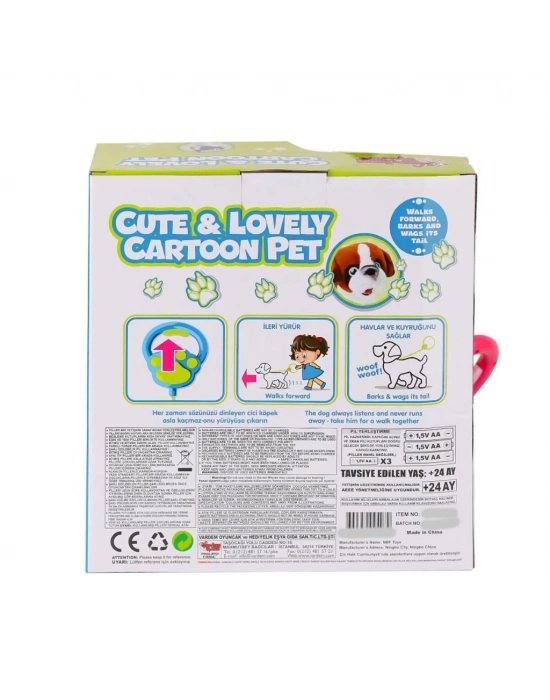 ® PR66022-25 Yürüyen Tasmalı Peluş Köpek