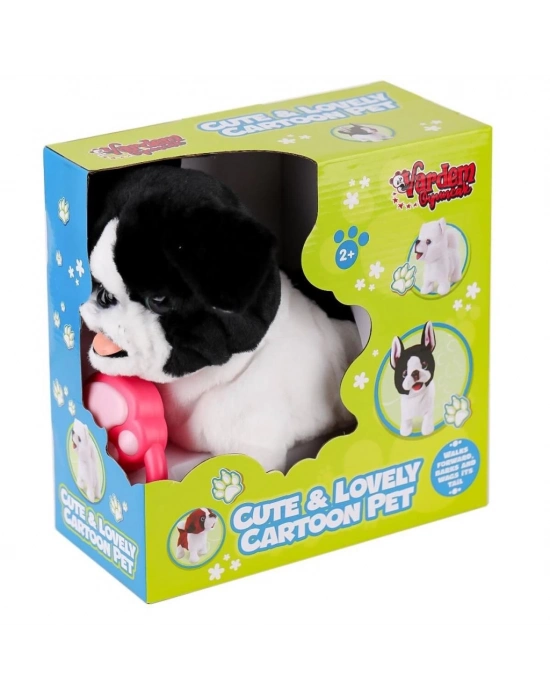 ® PR66308-25T Tasmalı Yürüyen Peluş Fransız Köpeği