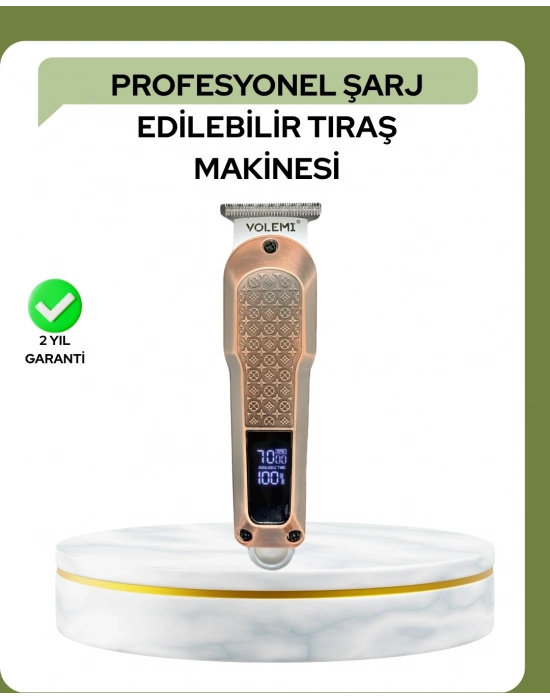 ® Profesyonel 7000RPM Saç Kesim Makinesi – Type-C Şarjlı, LCD Ekranlı, 4 Kademeli Ayar