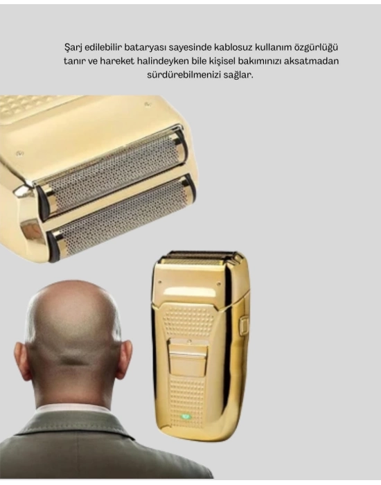 ® Profesyonel Erkek Tıraş Makinesi Islak Kuru Kullanım ve Şarjlı Sistem