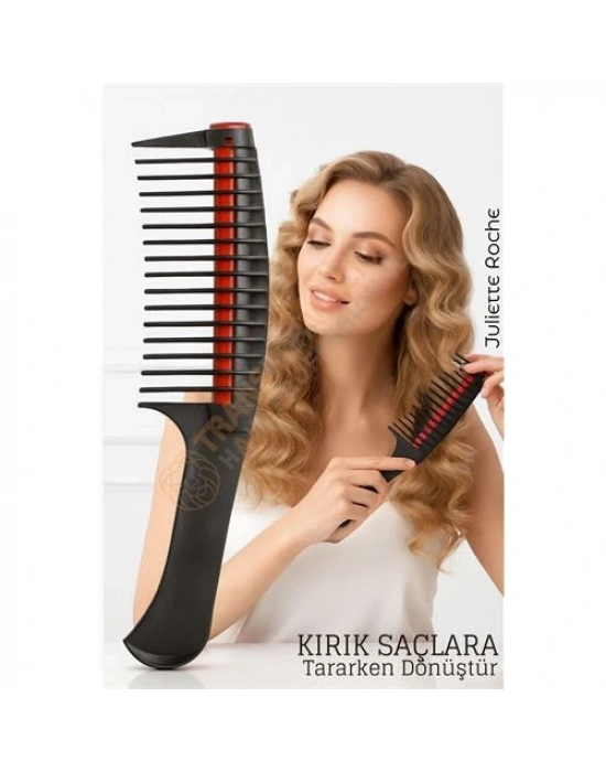 ® Profesyonel Kırık Saç Temizleyici Tarak - Saç Bakım Krem Protein Dağıtıcı Tarak Bukle Tarağı