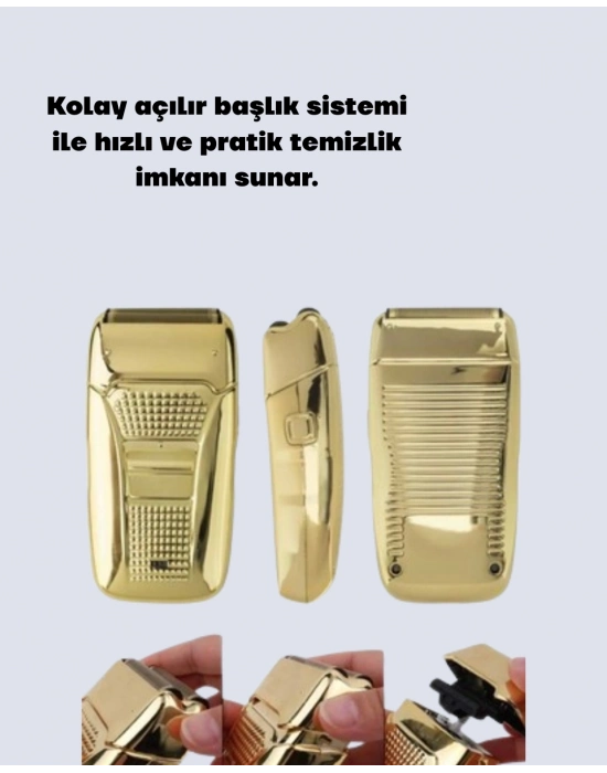 ® Profesyonel Kuru Kullanım Sakal Tıraş Makinesi Çift Başlıklı