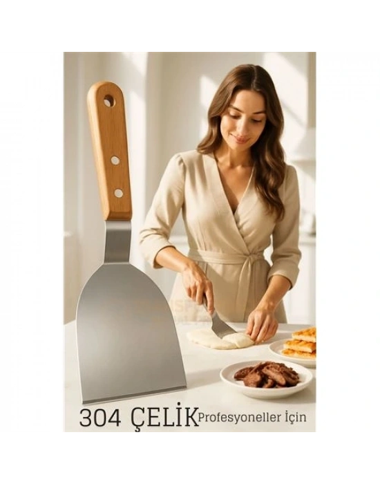 ® Profesyonel Mutfak Spatulası- Hamur Börek Et Spatulası Profesyonel Şef Kalitesi