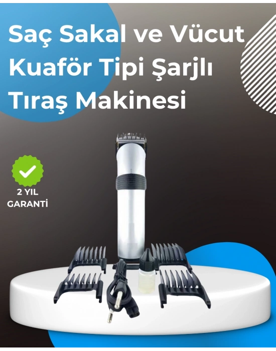® Profesyonel Saç ve Sakal Tıraş Makinesi – Tam Aksesuar Setli