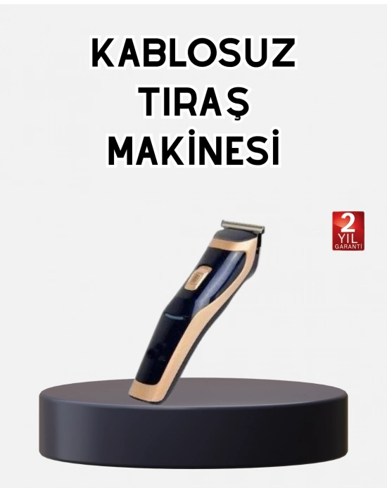 ® Profesyonel Şarjlı Saç ve Sakal Kesme Makinesi – Unisex, 12 mm Ayarlanabilir Başlık