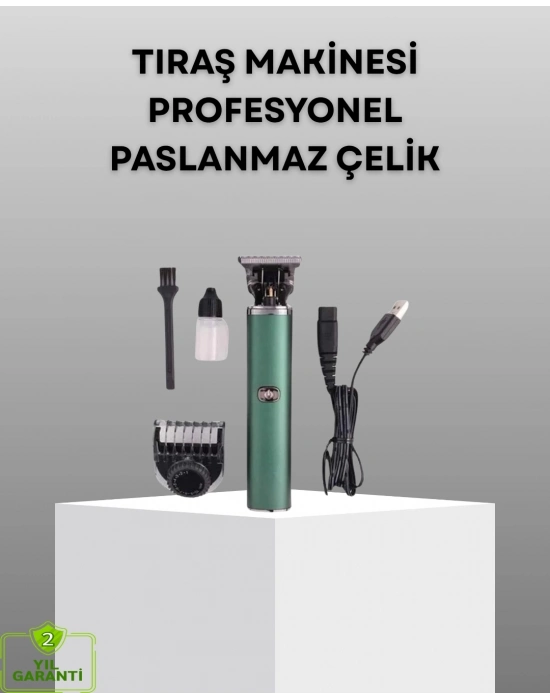 ® Profesyonel Şarjlı Tıraş Makinesi – 180 Dakika Kullanım, 2.5 Saat Hızlı Şarj, Evrensel USB Şarj Girişli