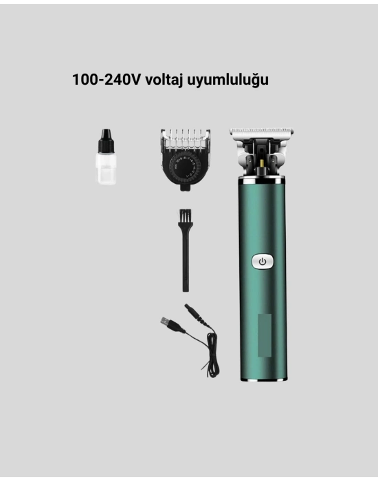 ® Profesyonel Şarjlı Tıraş Makinesi – 180 Dakika Kullanım, 2.5 Saat Hızlı Şarj, Evrensel USB Şarj Girişli