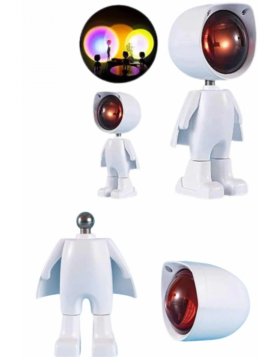 ® Projeksiyon Güneş Lambası Astronot Gün Batımı Projektör LED Işıklı