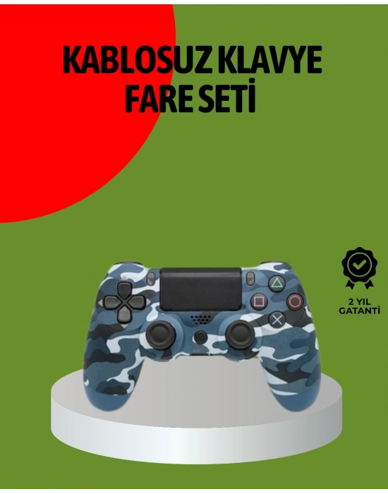 ® PS4 Kablosuz Oyun Kolu Gecikmesiz Bağlantılı Ergonomik Tasarımlı