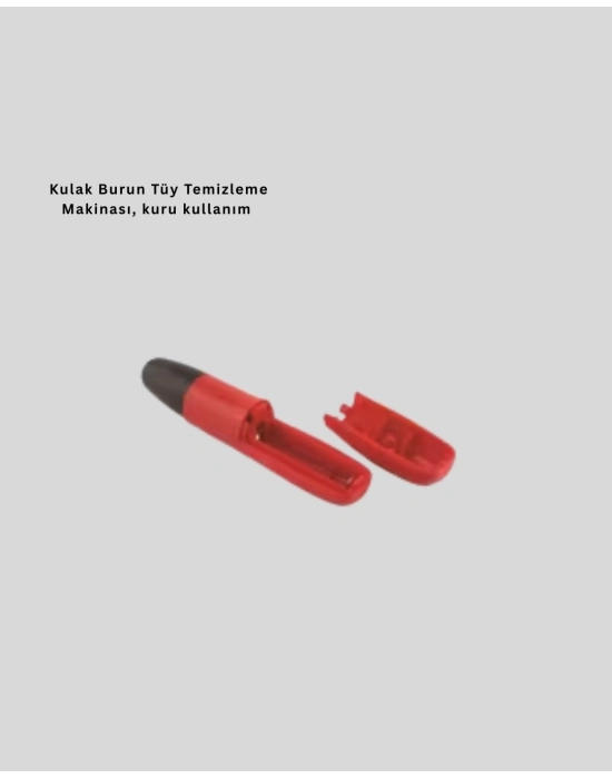 ® Raks Kırmızı Tüy Temizleme Cihazı Kulak Burun Pilli Ergonomik