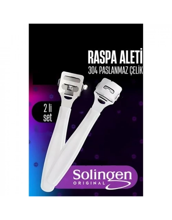 ® Raspa Aleti - Jiletli Ayak Topuk Törpüsü 2 adet Solingen Profesyonel