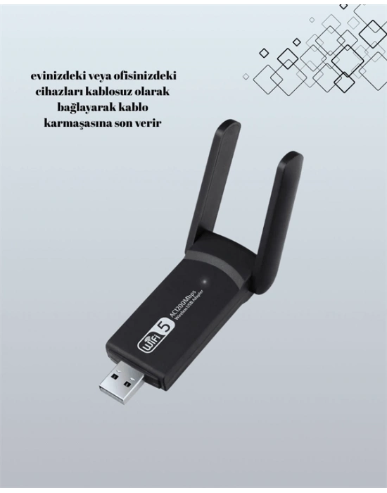 ® Realtek Chipsetli 5G Destekli Yüksek Hızlı Ağ Adaptörü
