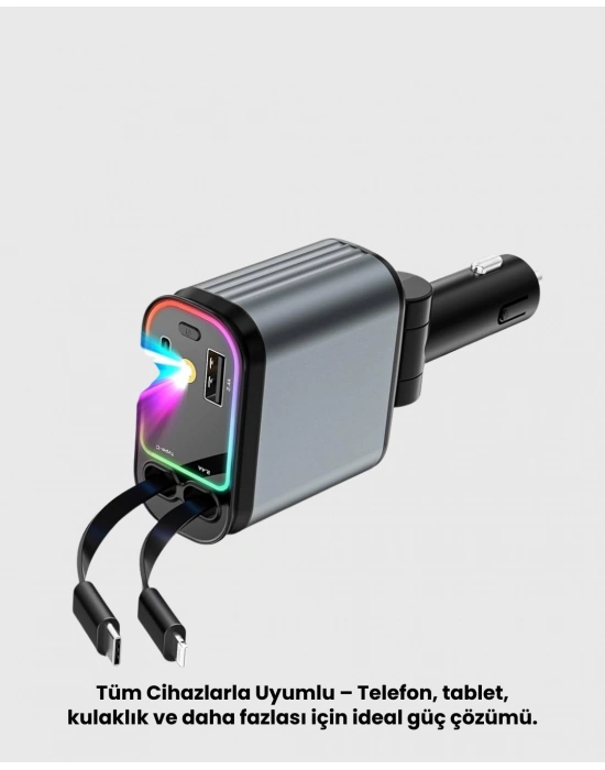 ® Renault, Peugeot, Citroen, Fiat Araçlar için Hızlı Şarjlı Araç Çakmaklık Adaptörü