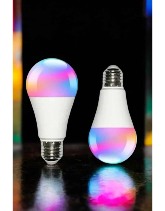 ® Renk Değiştirebilen RGB Işıklı Led Ampul A+Enerji 15 Watt Led Işık