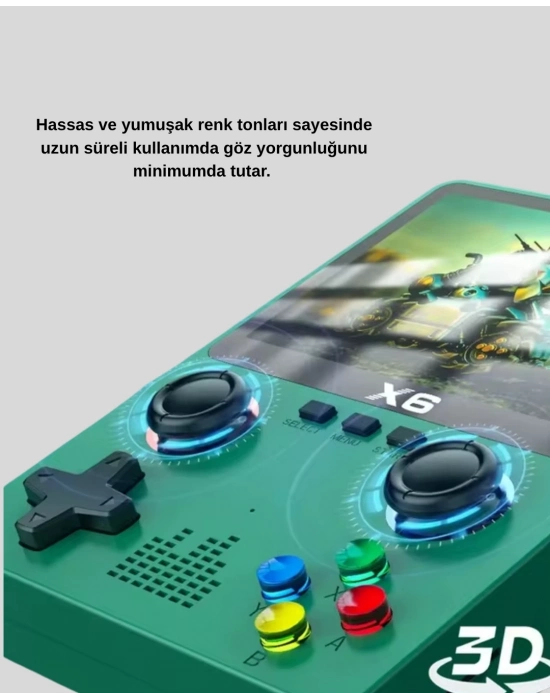 ® Retro Taşınabilir Konsol 3.5 IPS Ekran Ergonomik Çift LR Kontrollü