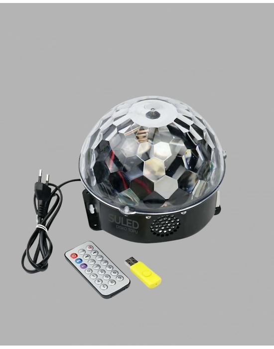 ® RGB LED Disko Topu Projektör – Ev Partileri, Doğum Günleri ve Eğlence İçin Işık Şovu