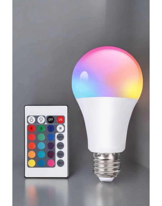 ® RGB Led Lamba Led Işık Ampul Renk Değiştirebilen 100 Watt