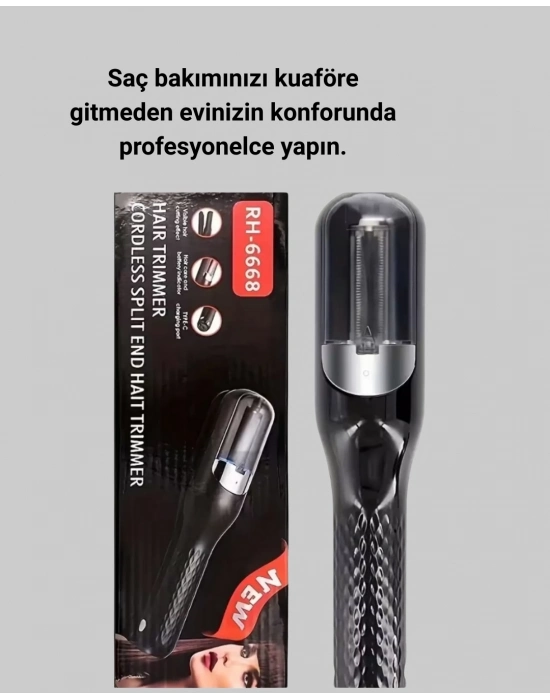® RH-6668 Şarjlı Taşınabilir Otomatik Saç Düzeltici Elektrikli Saç Kesme Makinesi
