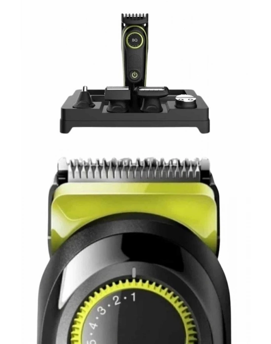 ® Saç Sakal Şekillendirici Tıraş Makinesi 5 Başlıklı Paslanmaz Çelik Bıçaklı Unısex