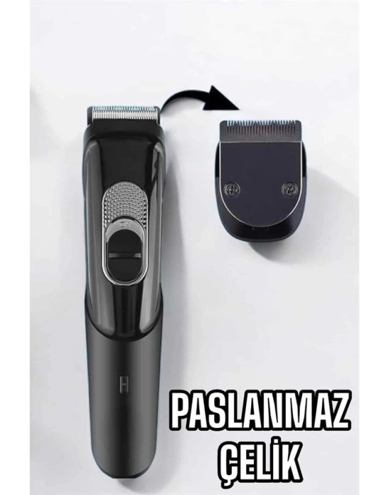 ® Saç Sakal Vücut Şarjlı Kablosuz Tıraş Makinesi Profesyonel Paslanmaz Çelik