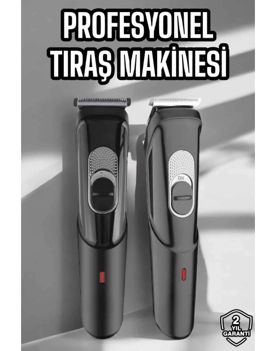 ® Saç Sakal Vücut Şarjlı Kablosuz Tıraş Makinesi Profesyonel Paslanmaz Çelik