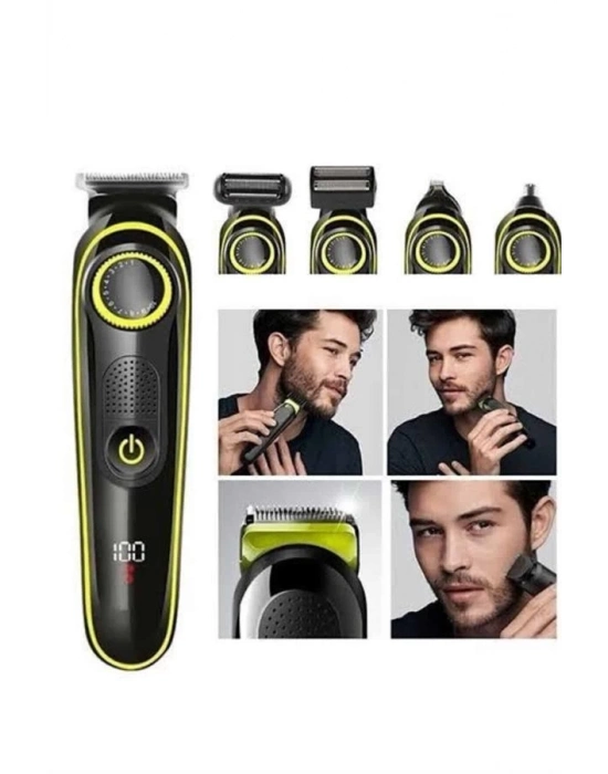 ® Saç Sakal Vücut Tıraş Makinesi 5in1 Kablosuz Burun Kulak Tıraş Makinesi