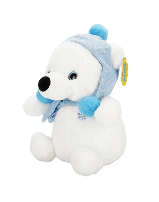 ® Şapkalı ve Atkılı Peluş Kutup Ayısı 30 cm S00004773