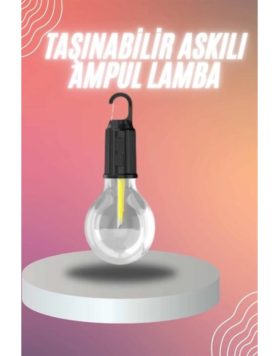 ® Şarjlı Dekoratif Kamp Lambası Askılı Ampul Led Işık Type-C Girişli