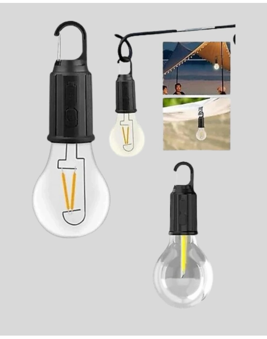 ® Şarjlı Kancalı LED Lamba – Kamp, Balkon ve Acil Durum Işığı