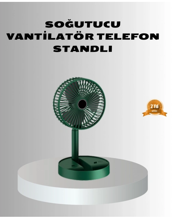 ® Şarjlı Katlanabilir Mini Fan – 3 Kademe Hız Ayarı, Taşınabilir Tasarım