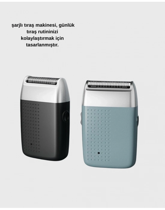 ® Şarjlı Kuru Kullanım Tıraş Makinesi – Kablosuz, Taşınabilir