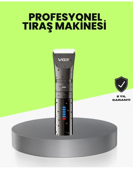 ® Şarjlı Saç Kesme Makinesi – 4 Taraklı, 2 Kademeli Güç Ayarı, Uzun Pil Ömrü