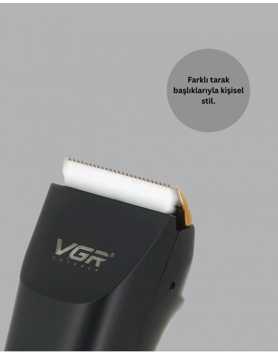 ® Şarjlı Saç Kesme Makinesi – 4 Taraklı, 2 Kademeli Güç Ayarı, Uzun Pil Ömrü