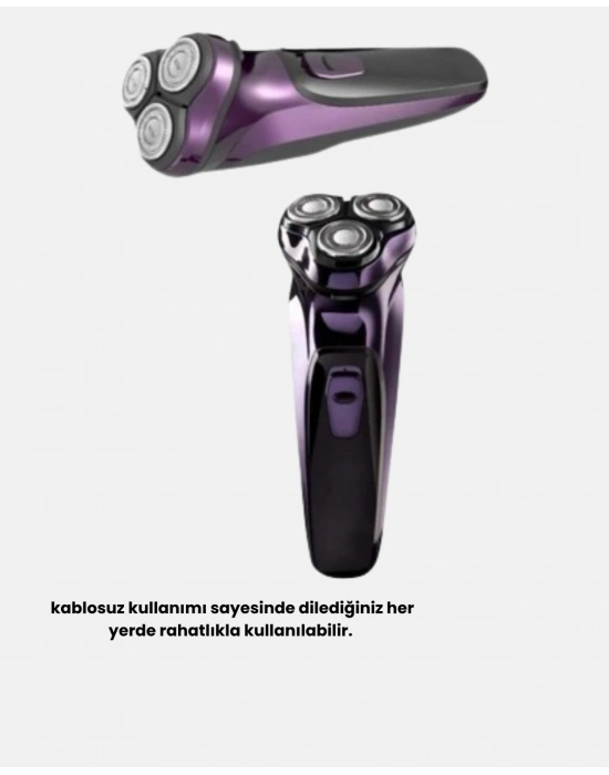 ® Şarjlı Saç ve Sakal Tıraş Makinesi Kablosuz Kompakt Tasarımlı