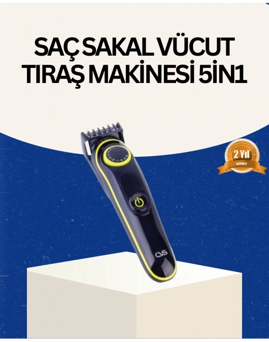 ® Şarjlı Sessiz Çalışan Saç ve Sakal Şekillendirici Profesyonel Erkek Tıraş Makinesi