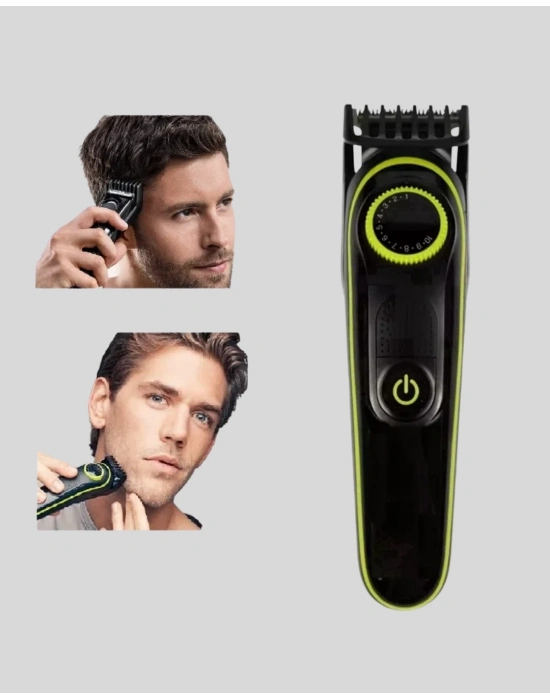 ® Şarjlı Sessiz Çalışan Saç ve Sakal Şekillendirici Profesyonel Erkek Tıraş Makinesi