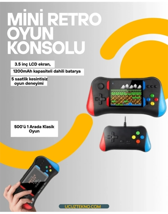 ® Şarjlı Taşınabilir Oyun Konsolu – X7M Retro Game Box