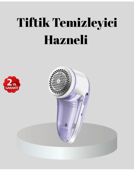 ® Şarjlı Tiftik Temizleyici – Çıkarılabilir Hazneli, Anti-Statik Fırçalı, USB Şarjlı