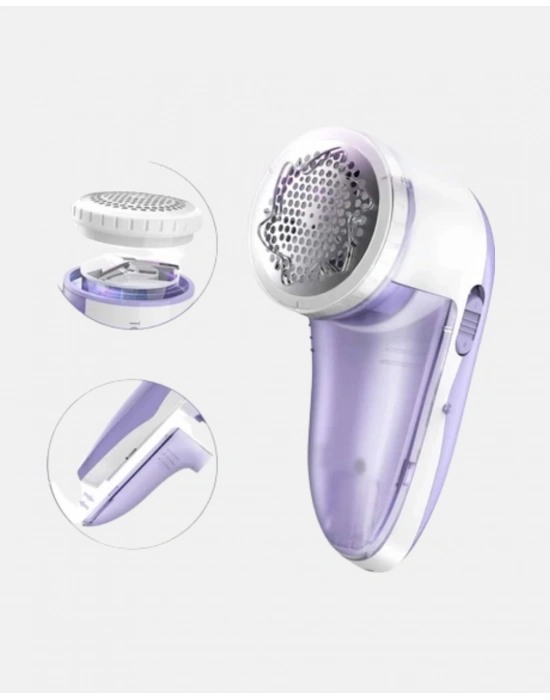 ® Şarjlı Tiftik Temizleyici – Çıkarılabilir Hazneli, Anti-Statik Fırçalı, USB Şarjlı