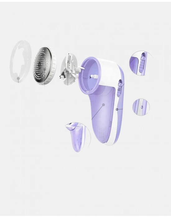 ® Şarjlı Tiftik Temizleyici – Çıkarılabilir Hazneli, Anti-Statik Fırçalı, USB Şarjlı