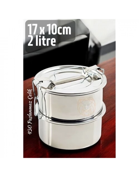 ® Sefer Tası Paslanmaz Çelik Yemek Kabı 17 cm 2 LİTRE