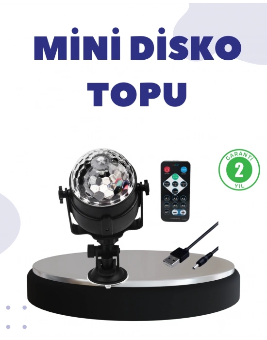 ® Ses Duyarlı Mini Disko Küre Lamba