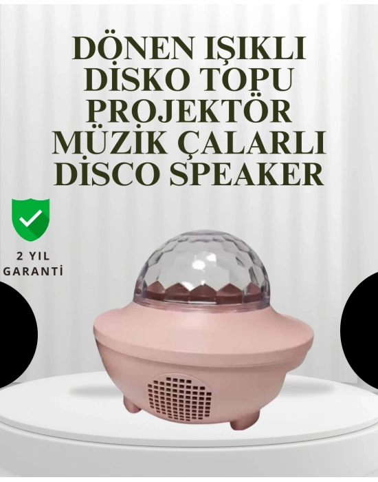 ® Sesle Etkileşimli Yıldız Projektörlü Gece Lambası – Bluetooth Hoparlörlü, USB Girişli, Dönen Okyanus