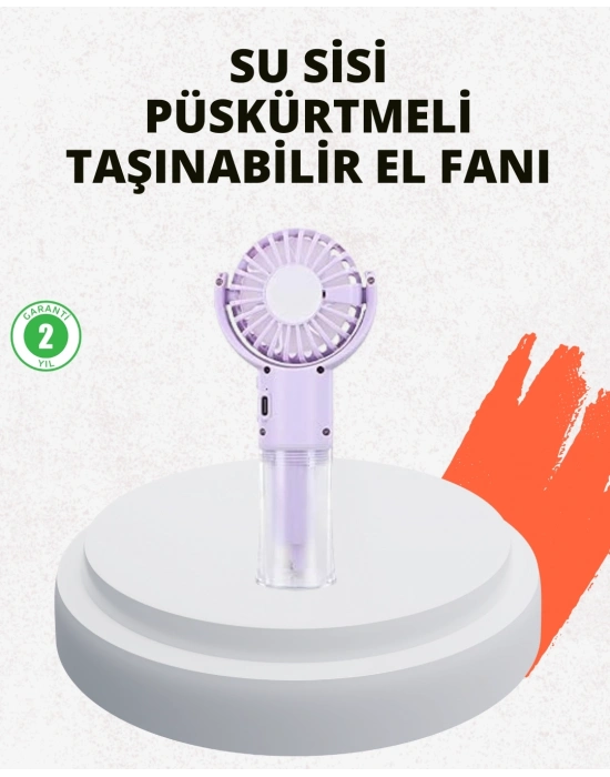 ® Sessiz Çalışan Şarjlı Su Buharlı Portatif Vantilatör