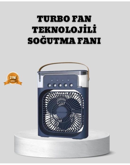 ® Sessiz Çalışan Turbo Fan Güçlü Hava Akışlı Masa Üstü Vantilatör