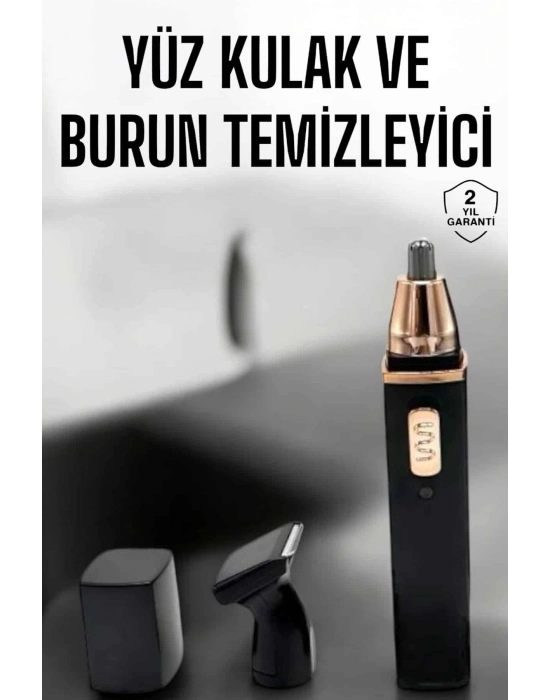 ® Seyahat Tipi Mini Taşınabilir Siyah Burun Kulak Yanak Kıl ve Tüy Temizleme Makinesi