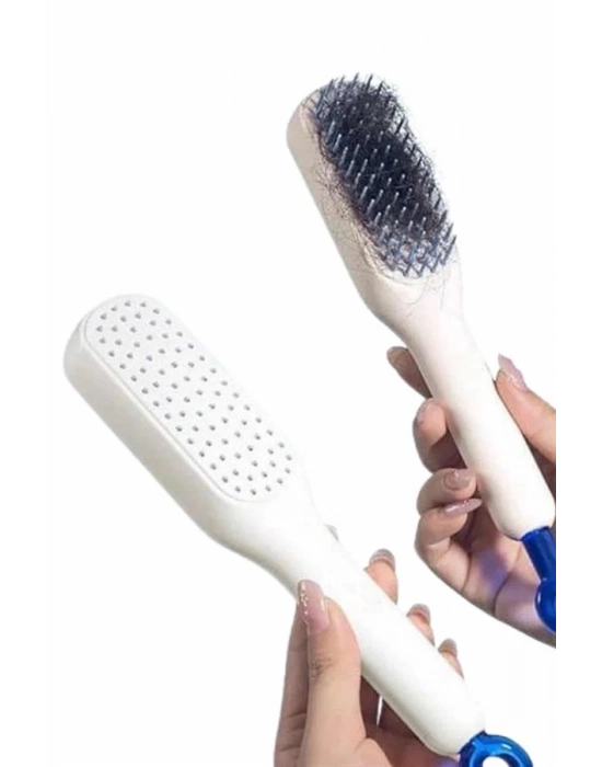 ® Silikon Yumuşak Sıkı Dişli Sihirli Geri Çekilebilir Tarak Kendini Temizleyen Saç Fırçası